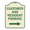 Signmission Reserved Parking Customer and Visitor Parking Heavy-Gauge Aluminum Sign, 24" x 18", TG-1824-23052 A-DES-TG-1824-23052 - alternate 1